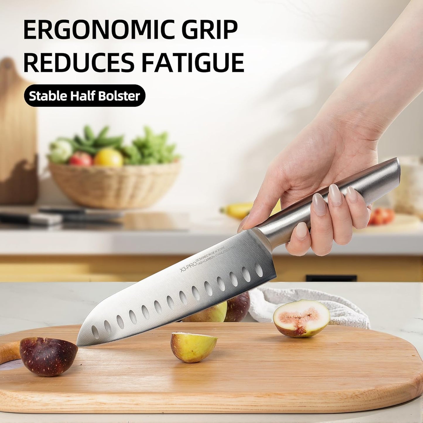 Knifesaga Knife Set Premium, Japanese High Carbon Stainless Steel 14 Pcs Kitchen Knives Block Set