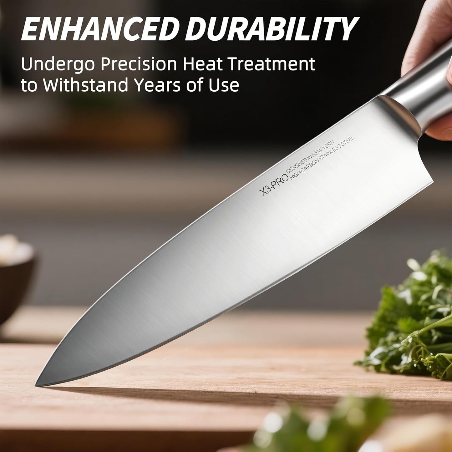 Knifesaga Knife Set Premium, Japanese 14 PCS Kitchen Knife Set with Block and Built-in Sharpener High Carbon Stainless Steel, Ultra Sharp Knife Block Set for Kitchen