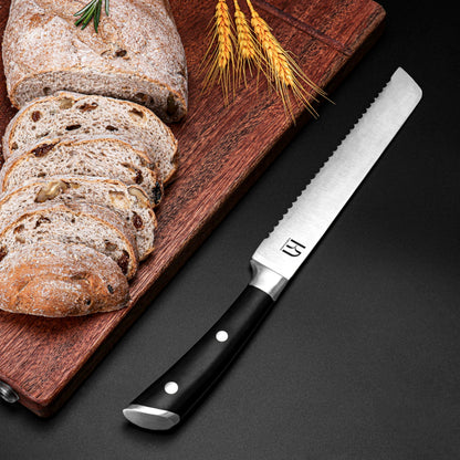 Knifesaga X3 Pro-Knife Set with Natural Wood Block