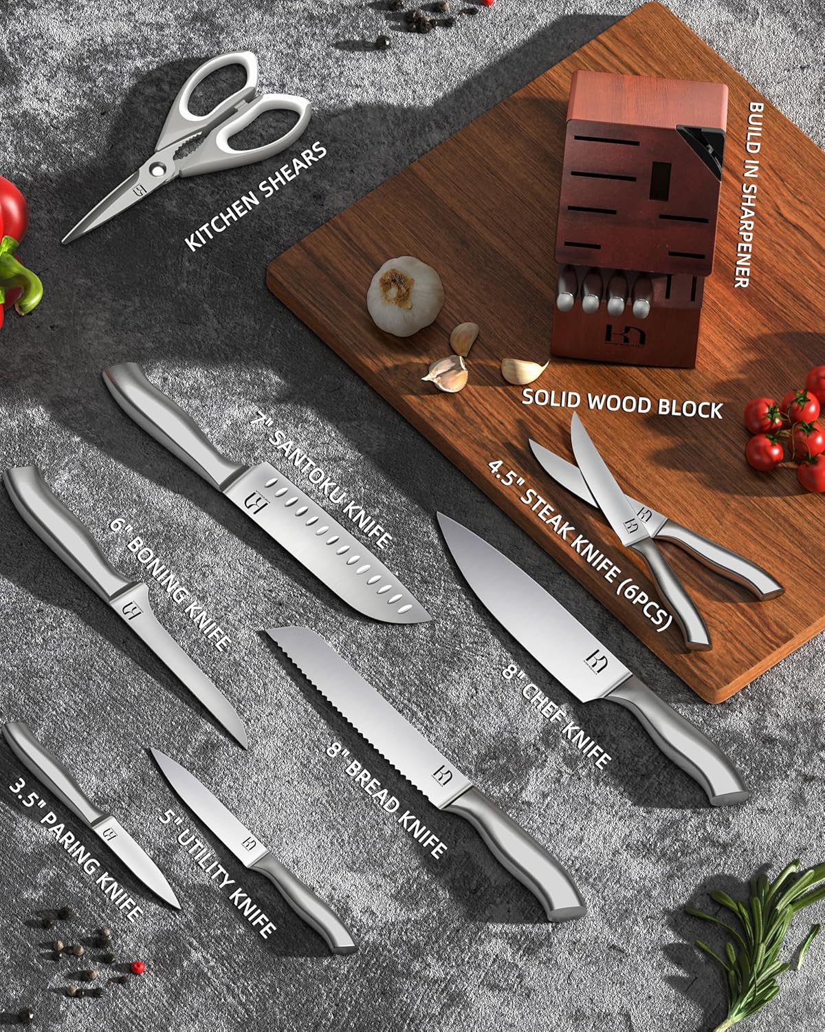 Knifesaga X3S-PRO knife set 14pcs