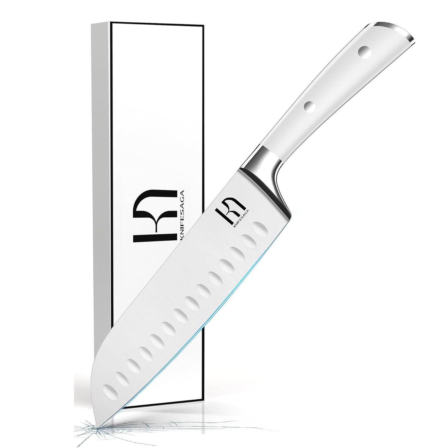 Knifesaga X3 Pro-Santoku Knife (White)