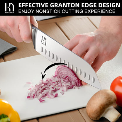 Knifesaga X3 Pro-Santoku Knife (White)