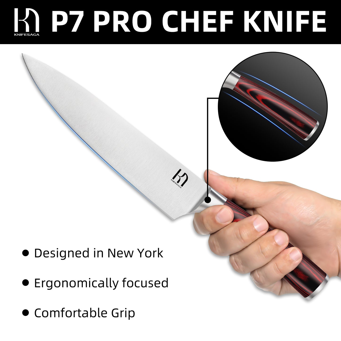 KnifeSaga P7 Pro Chef Knife