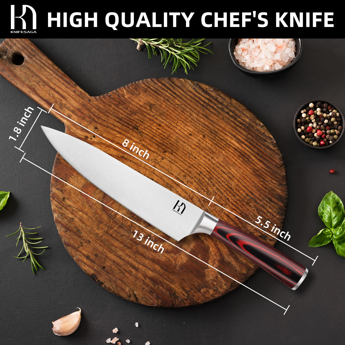 KnifeSaga P7 Pro Chef Knife