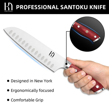 KnifeSaga  E7 Pro Santoku Knife